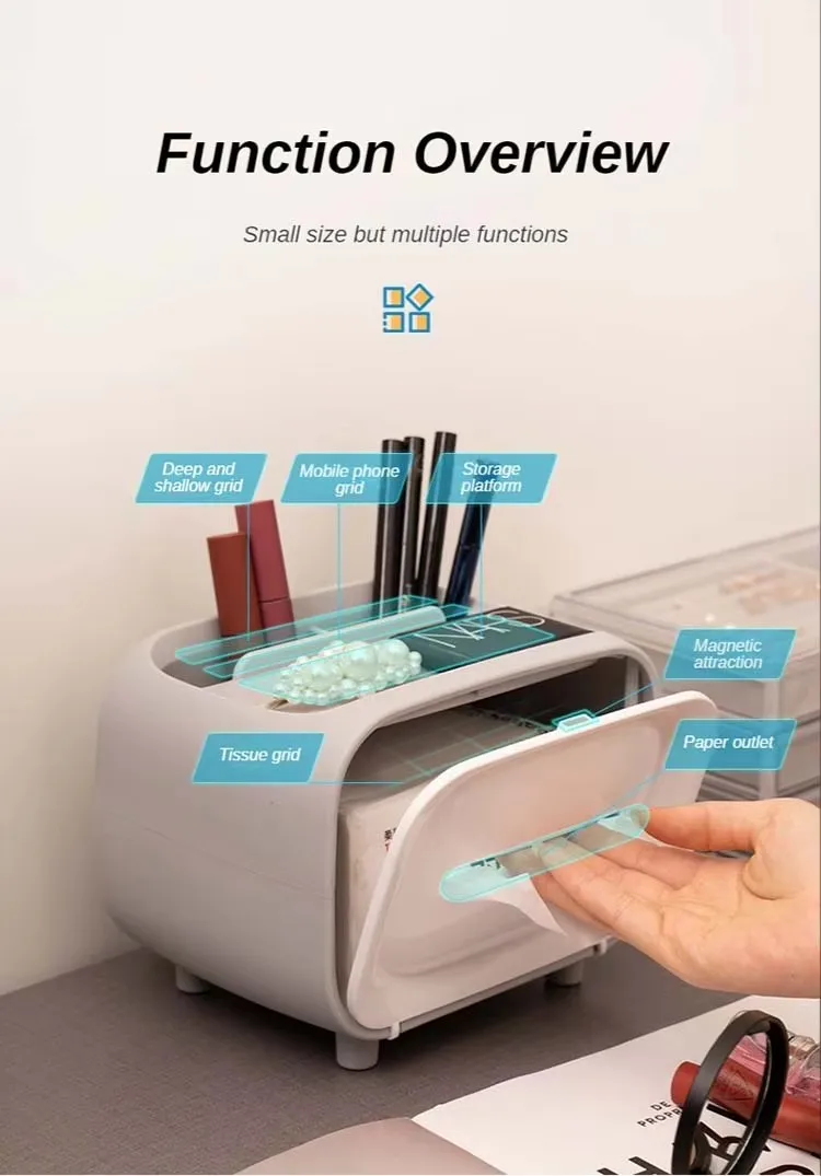 Modern Household Desktop Facial Tissue Box TV Tissue Paper Box Holder with Stylish Decoration for Home Use details