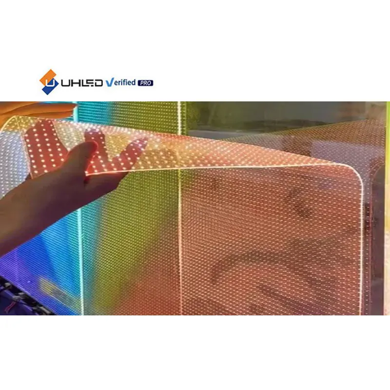 UHLED Transparent Led Film Transparent Glass LED Screen Display LED Crystal Thin Film Screen Transparent Film Screen Glass