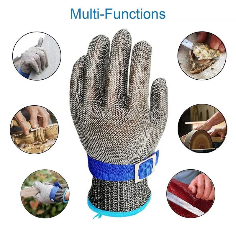 Schwer ANSI A9 Cut Resistant Glove, Food Grade Stainless Steel wire Mesh  Metal Gloves, Knife Cutting Gloves for kitchen Mandoline Slicing Butcher  Meat