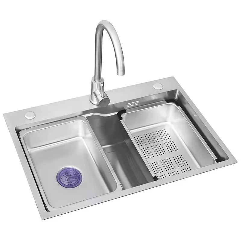 Ss Silver Color 304 Stainless Steel Nano Kitchen Home Farmhouse Basin