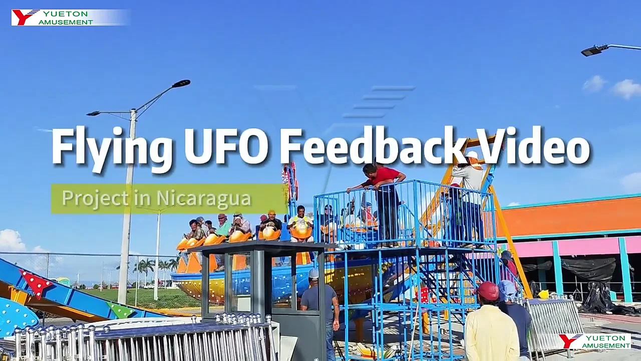 Thrilling Flying Saucer Disk Ufo Rides Funfair Amusement Park Equipment