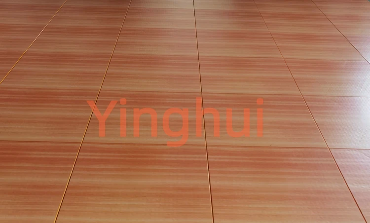 Multi Functional Sports Court Flooring Modular Plastic PP Wood Look Finished For Basketball