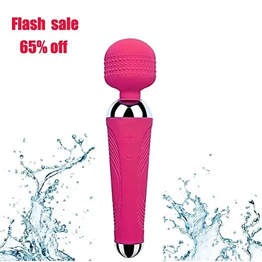 USB Rechargeable Magic Vibrating Wand Muti-Speed Silicone AV Rod Stick Big Head USB Rechargeable Magic Vibrating Wand for Women