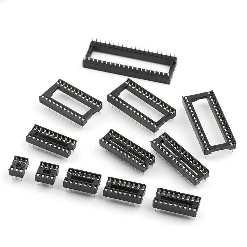 20pins Double Rows Ic Connector Vertical Dip 2*10pins 2.54mm Ic Socket ...