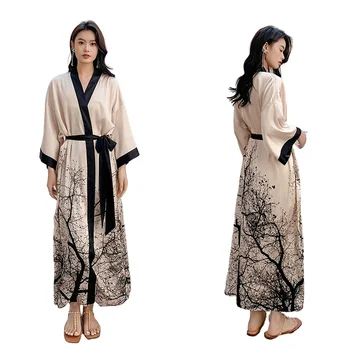 Luxurious Kimono and Yukata-Inspired Nightgown Bathrobe Japanese Style Nightgown Bathrobe Kimono Sleepingwears