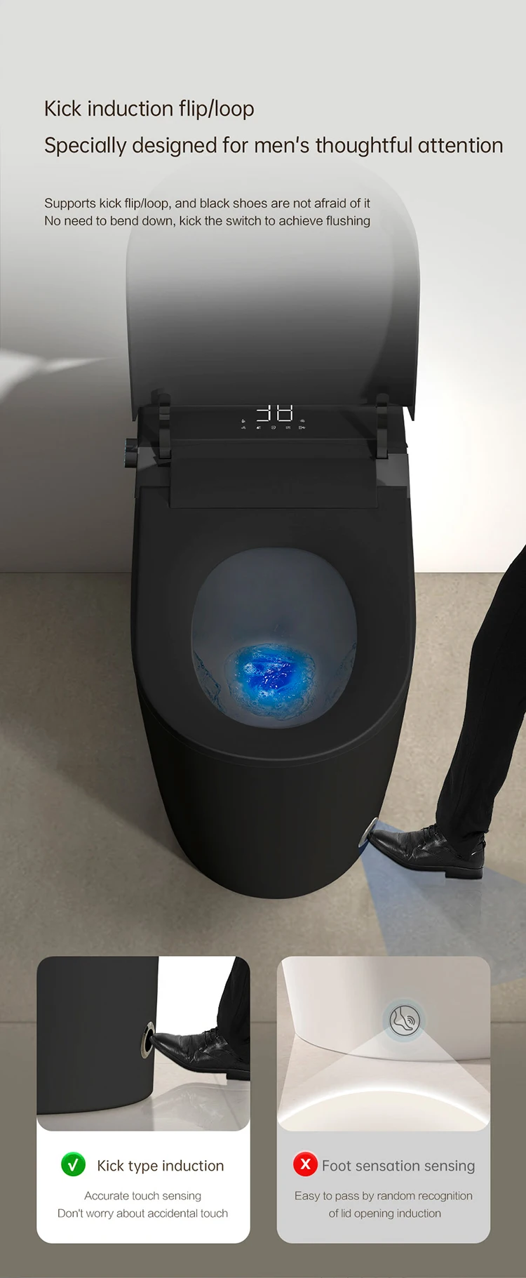 product high quality ceramic sanitary ware bathroom smart toilet black ceramic automatic electronic control bidet wc intelligent toilet-25