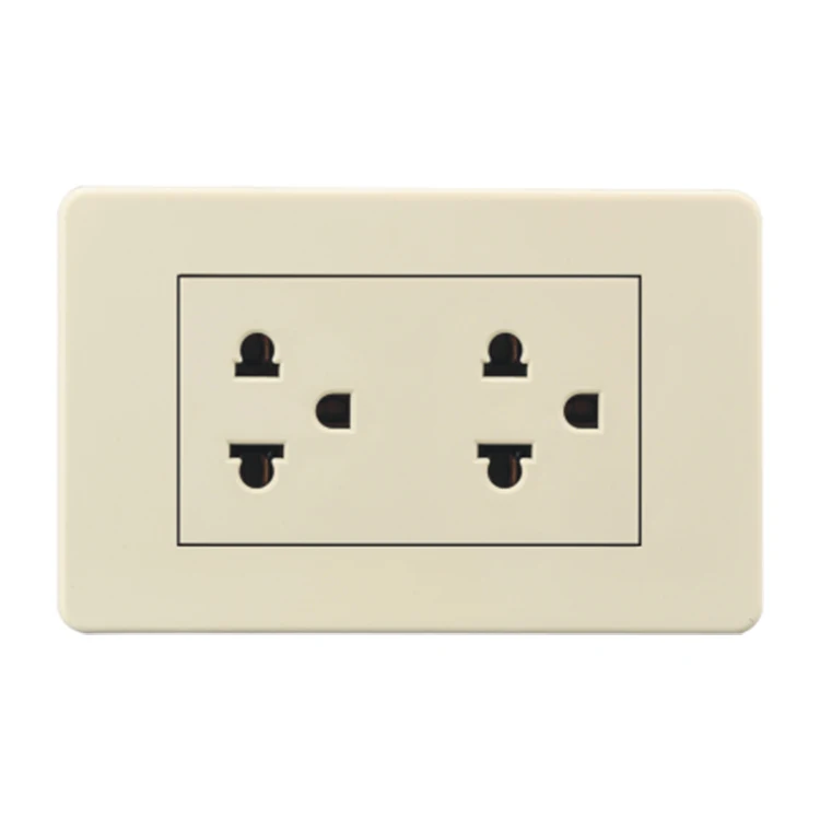 Hot Sale Cheap Price 6 Pin Receptacle Electrical Power Wall Multi 15A Wall Power Switch Socket