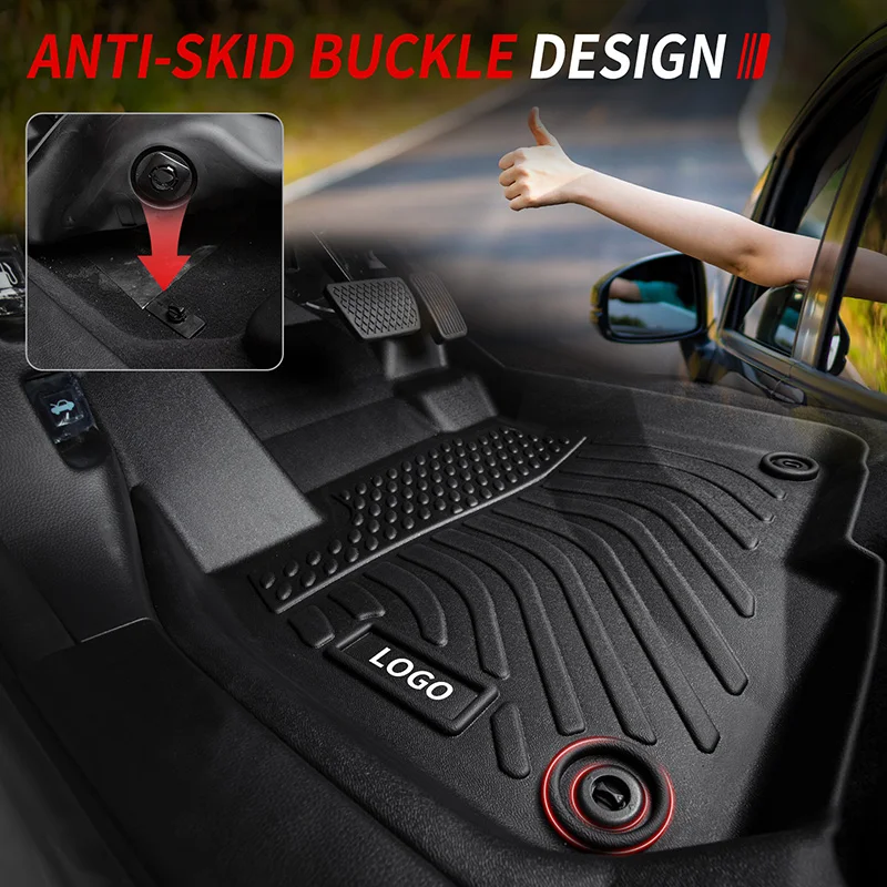 OMAC Tappetini Auto Premium In TPE Per Kia Picanto II (2011-2017) – 3D Nero, Antiscivolo, Facili Da Pulire - 2