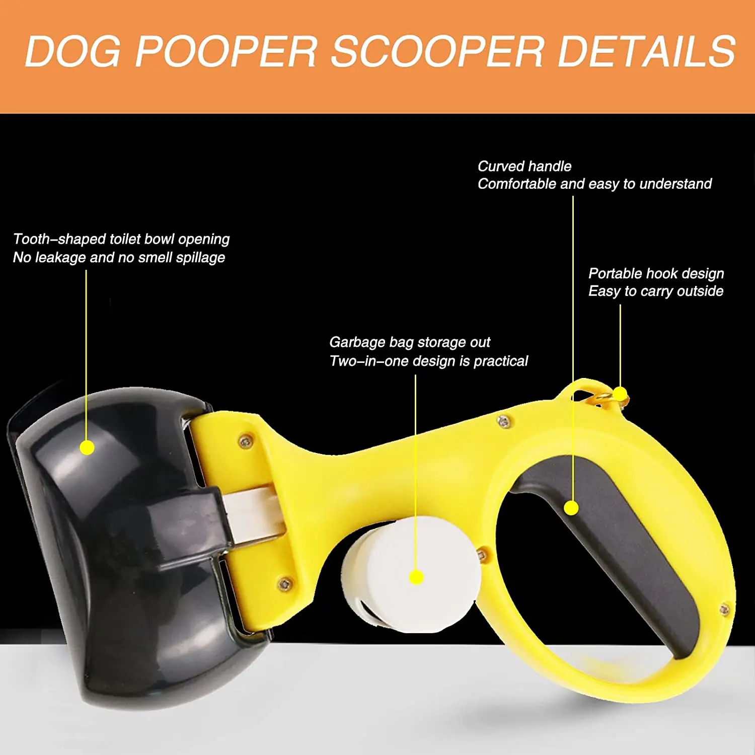 Easy To Use Nonbreakable Durable Spring Poop Waste Pick Up Pet Dog