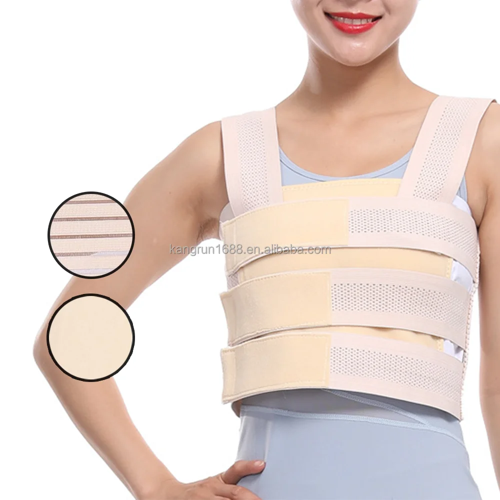 Female Surgical Rib Strap Chest Binder For Broken Injured Ribs Elastic