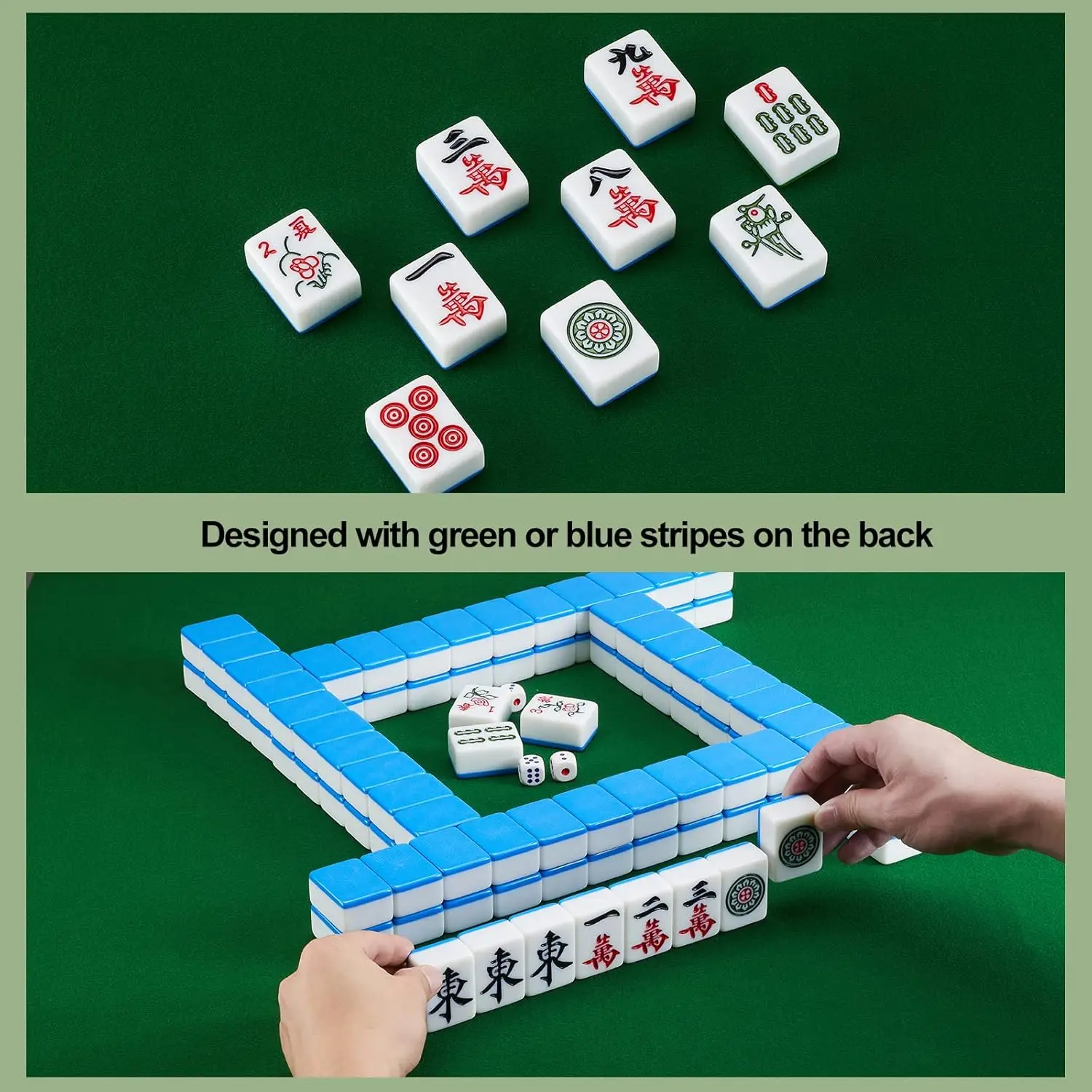 Japanese Mahjong 144 Tiles Set - Magnetic & Durable Game