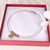 Collier + certificat + boîte en velours (carte ronde : 42cm)