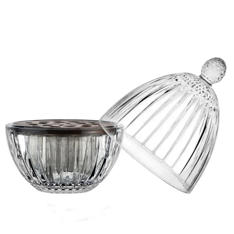 Luxury Vertical Stripe Design Dinosaur Egg Shape Kitchen Utensil Holder Cutlery Glass Storage Box