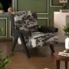 Retro black frame-bayberry tree pattern