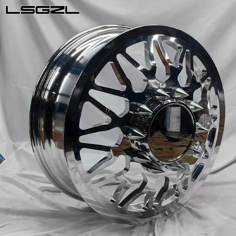 Custom Luxury Forged Alloy Polished Dually Wheel For Ram Gmc Ford Truck 8x165.1 8x180 8x200 10x225