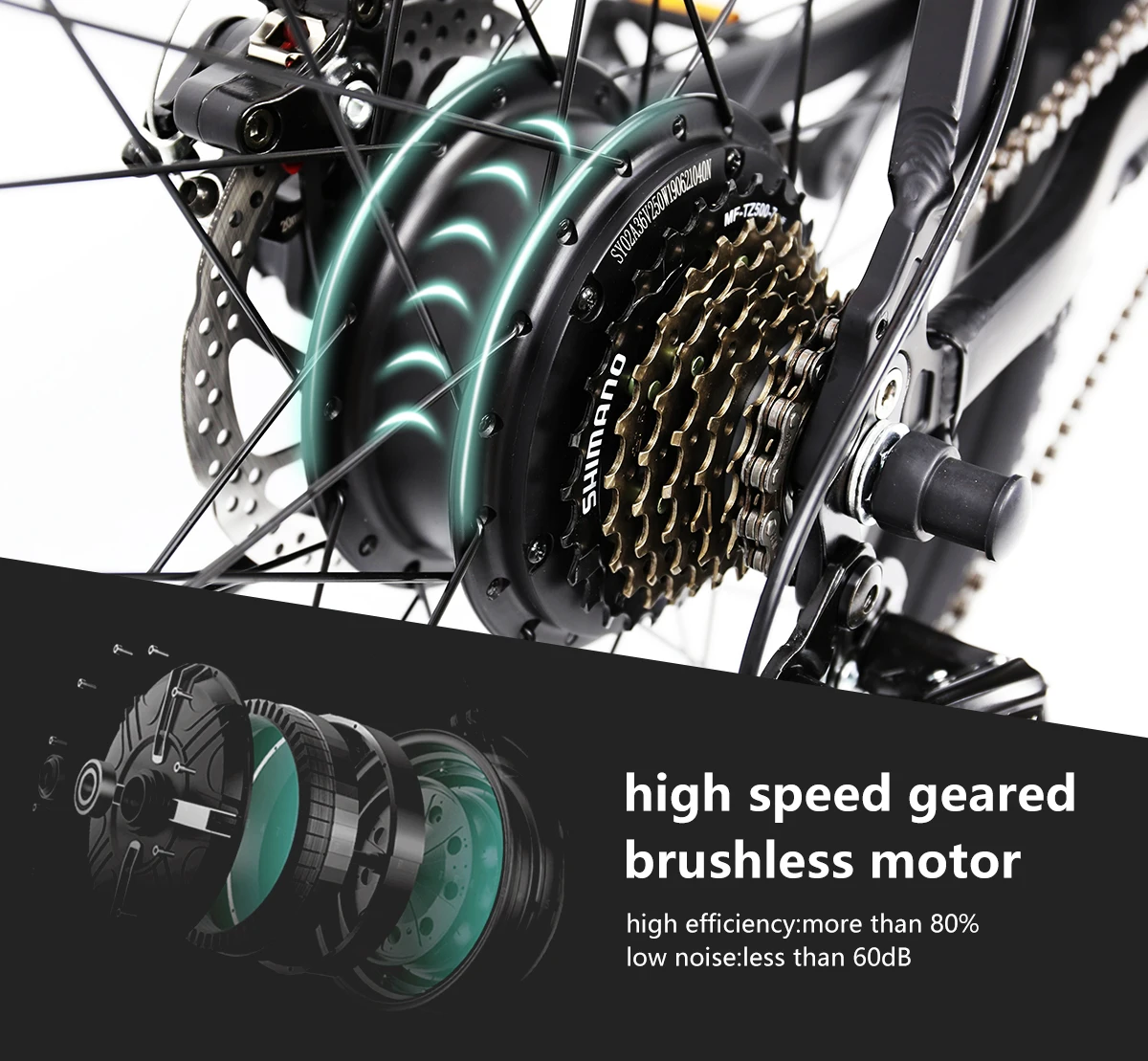 60 Mph Electric Bike Moped Long Range 80km Rear Hub Motor Lithium Battery Aluminum Alloy Frame 21 Speed Cheap Dirt Bike