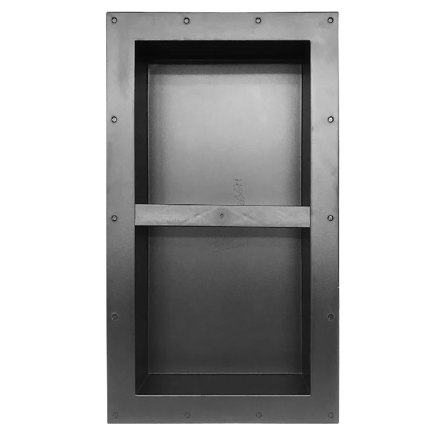 Shower Niche Black With Selfadhesive Mosaic Mesh,Recessed Bathroom