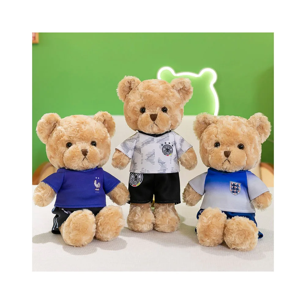 2026 Football for USA Canada Mexico Soccer Bear Plush Toy Eco-Friendly Fashionable Cute Cotton Polyester Teddy Bear Gift