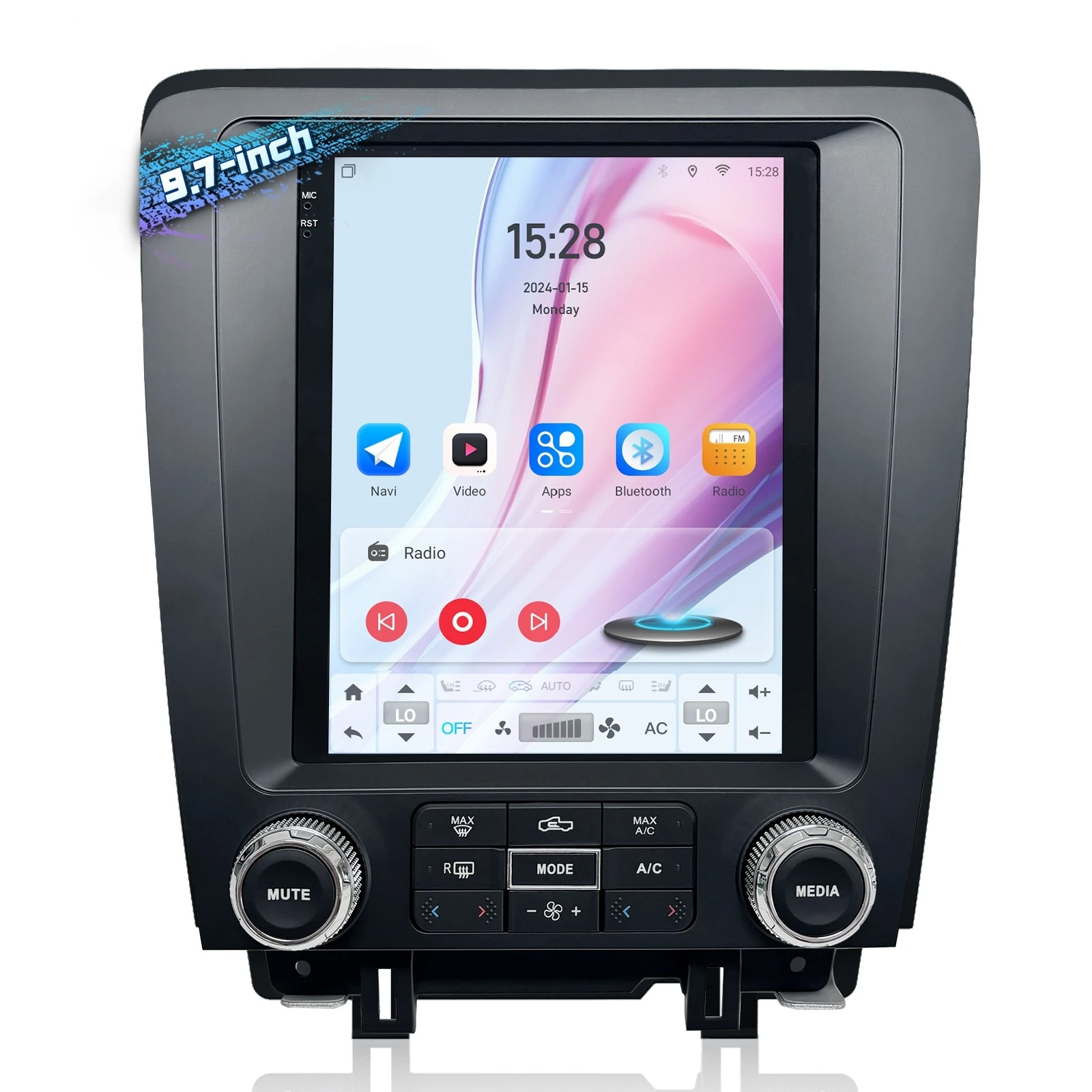 Vertical Screen Android Car Infotainment System 8 Core 2+32g with WiFi Bluetooth GPS Navigation for Ford Mustang 2010-2014