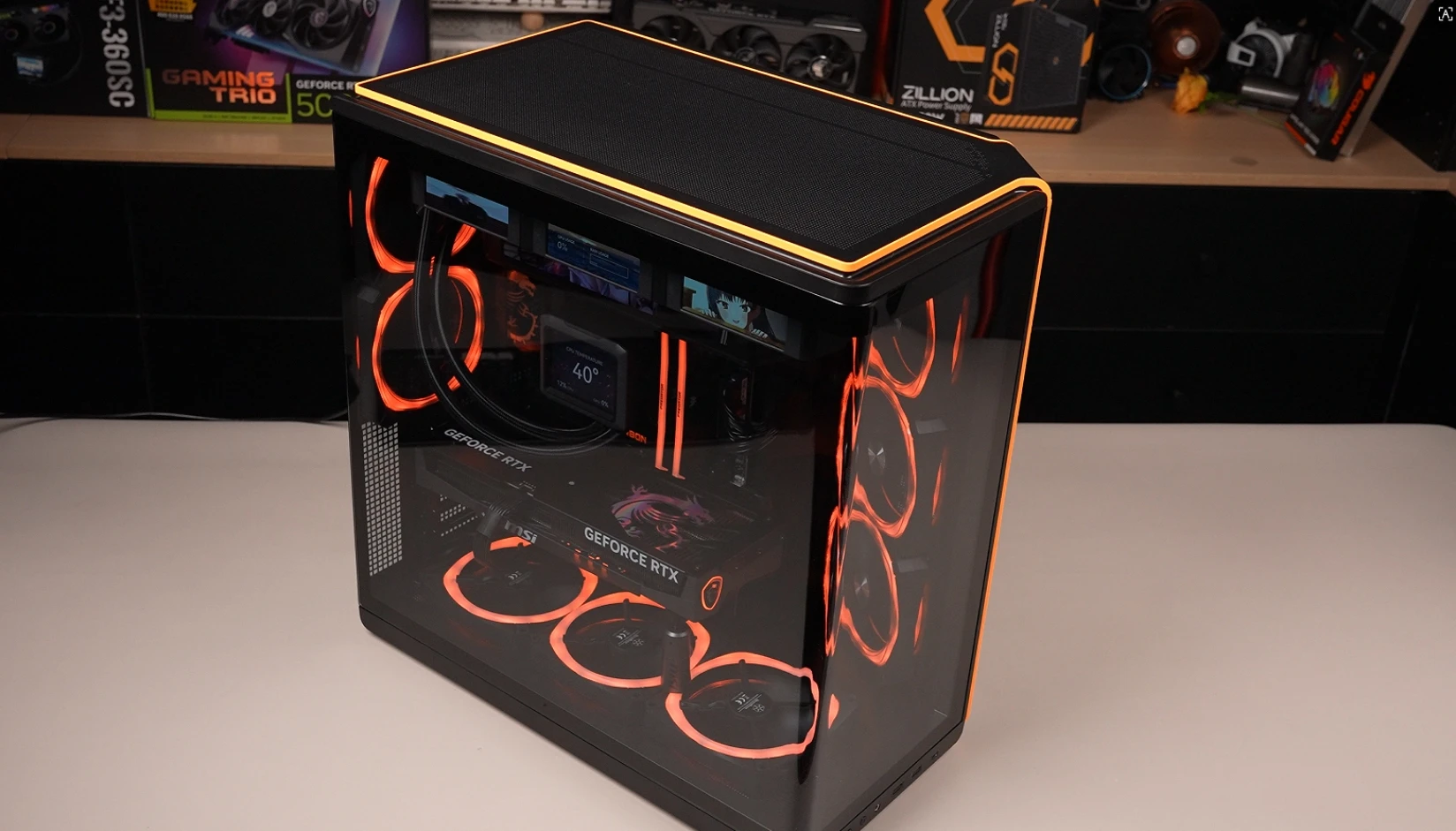 Aigo Stellarspark ATX Desktop Case - Curved Glass & BTF GPU Support