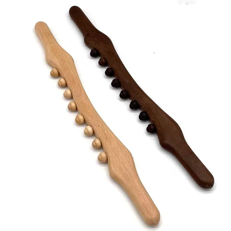 Wooden Guasha Scraping Stick Lymphatic Drainage Body Massage Roller ...