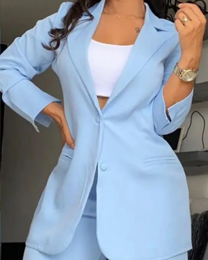 New Arrival Women Set High Quality Elegant pink Woman Set Jacket and Pants Set for Women