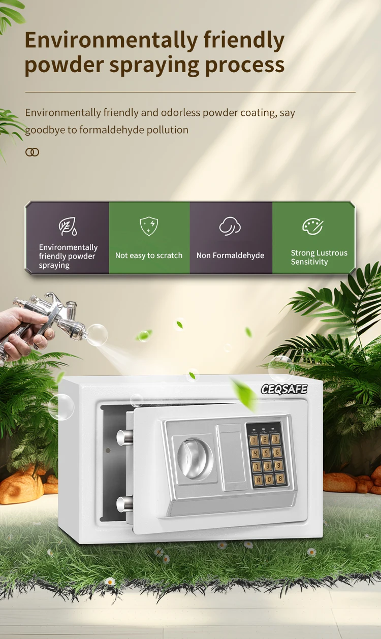 CEQSAFE Custom Mini Money Jewelry Digital Electronic Lock Safe Box Home Safe Box with Lock details