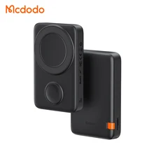 Mcdodo 146 Magnetic Portable Charger for iPhone iWatch Earbuds 2 in 1 20W PD 15W Wireless Power Bank 10000mAh with Holder