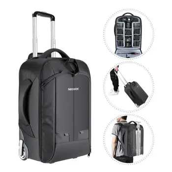 Neewer 2-in-1 Convertible Wheeled Camera Backpack Luggage Trolley Case With Double Bar Anti-shock Detachable Padded Compartment detail image
