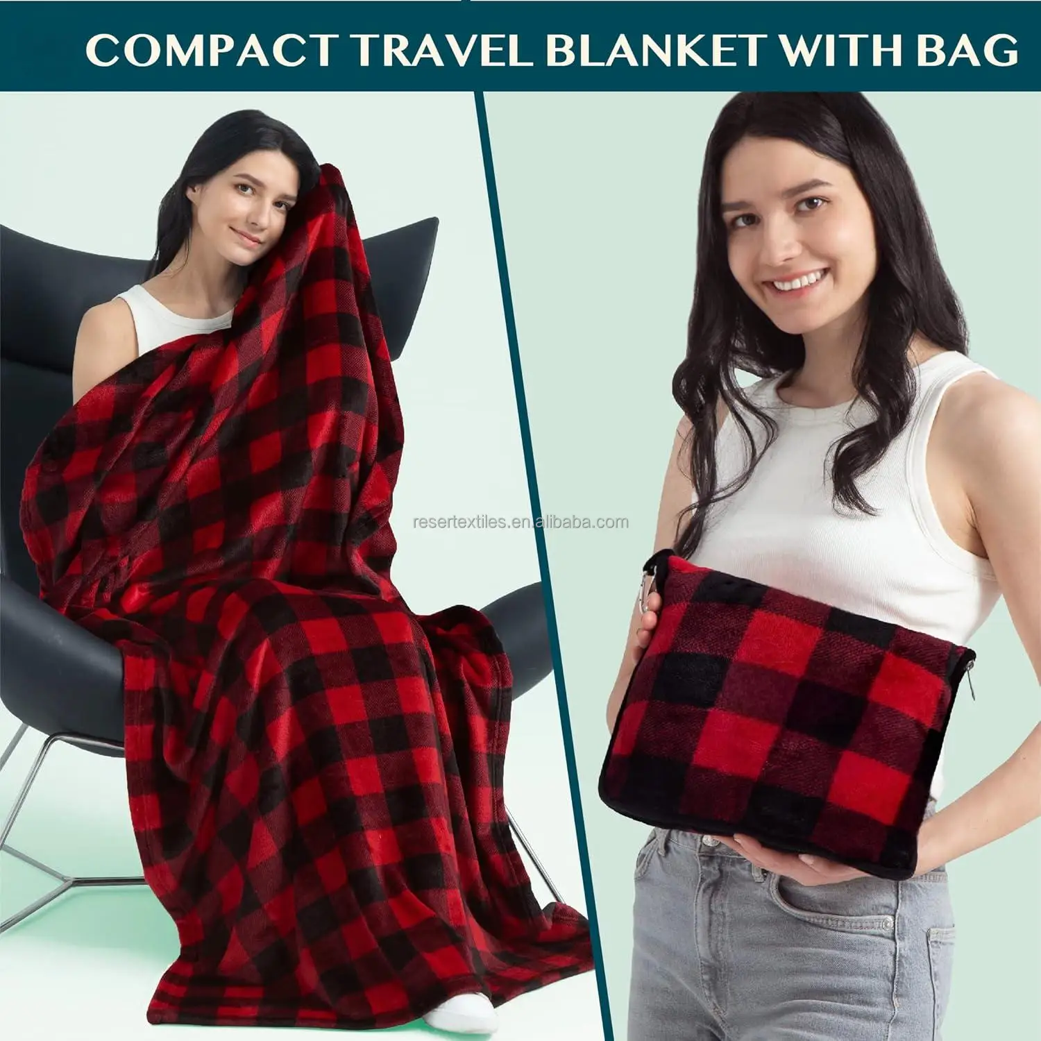 Fashional Premium Promotional Gift Handbag Shopping Sports Hiking Camping Aircraft Car Travel Picnics Party Throw Blanket 100%