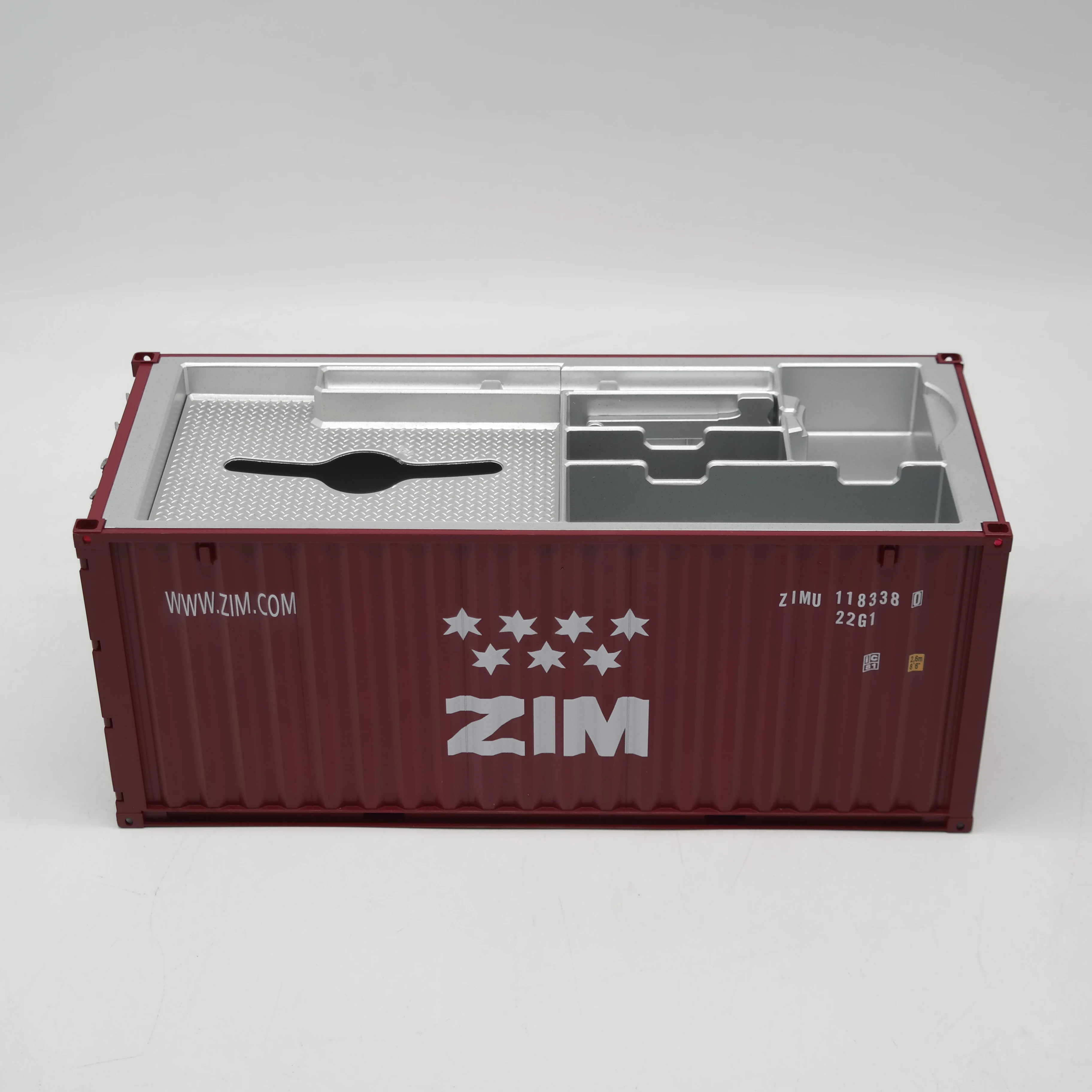 【A】1:20 Scale 20GP Shipping Container Logistics Freight Forwarder Gift ZIM Customized Plastic Storage Box Container Model