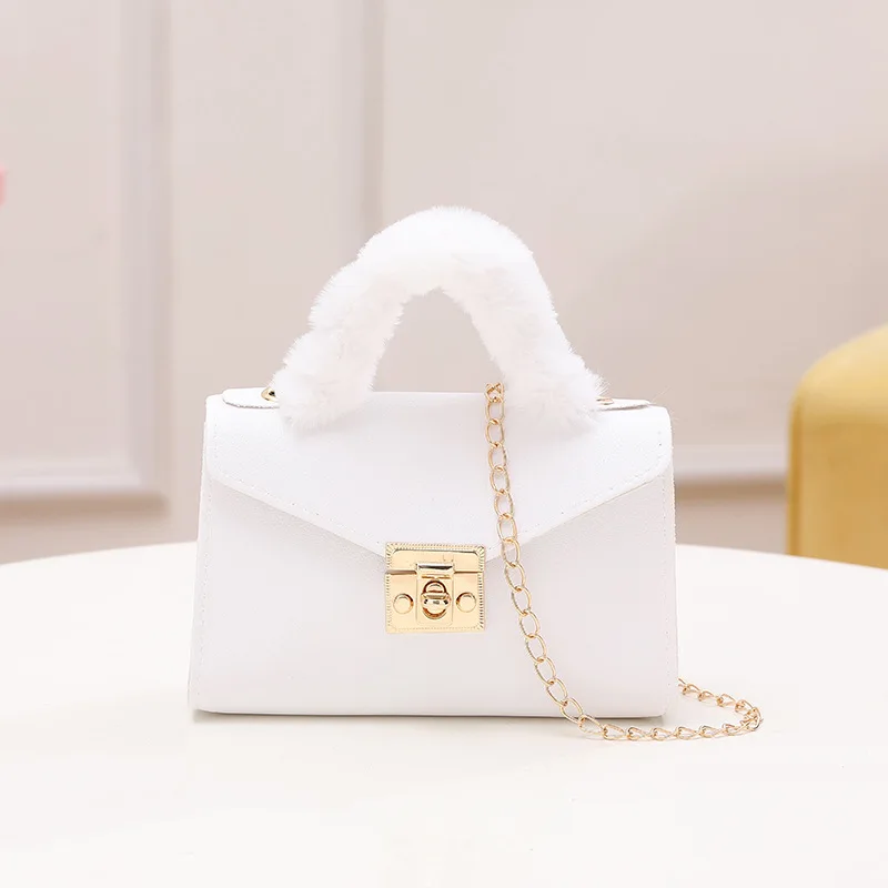 Bulong Wholesale New Style Fashion Ladies Handbags Solid Color Plain Lock Chain Shoulder Bag for Women Daily Use