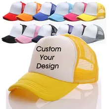 Wholesale Hip Hop Cheap blank Dad Caps Embroidered Print 5 panel Mesh Baseball Hat Custom Logo Foam Cap Trucker Hat