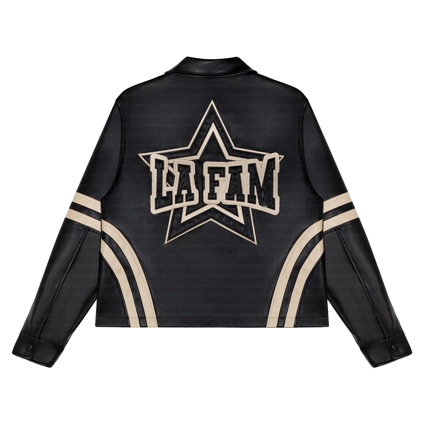 Custom Fashion Zip up Embroidery Logo Retro Vintage Streetwear Motorcycle Motorbike Pu Cropped Leather Jackets for Men gallery 2