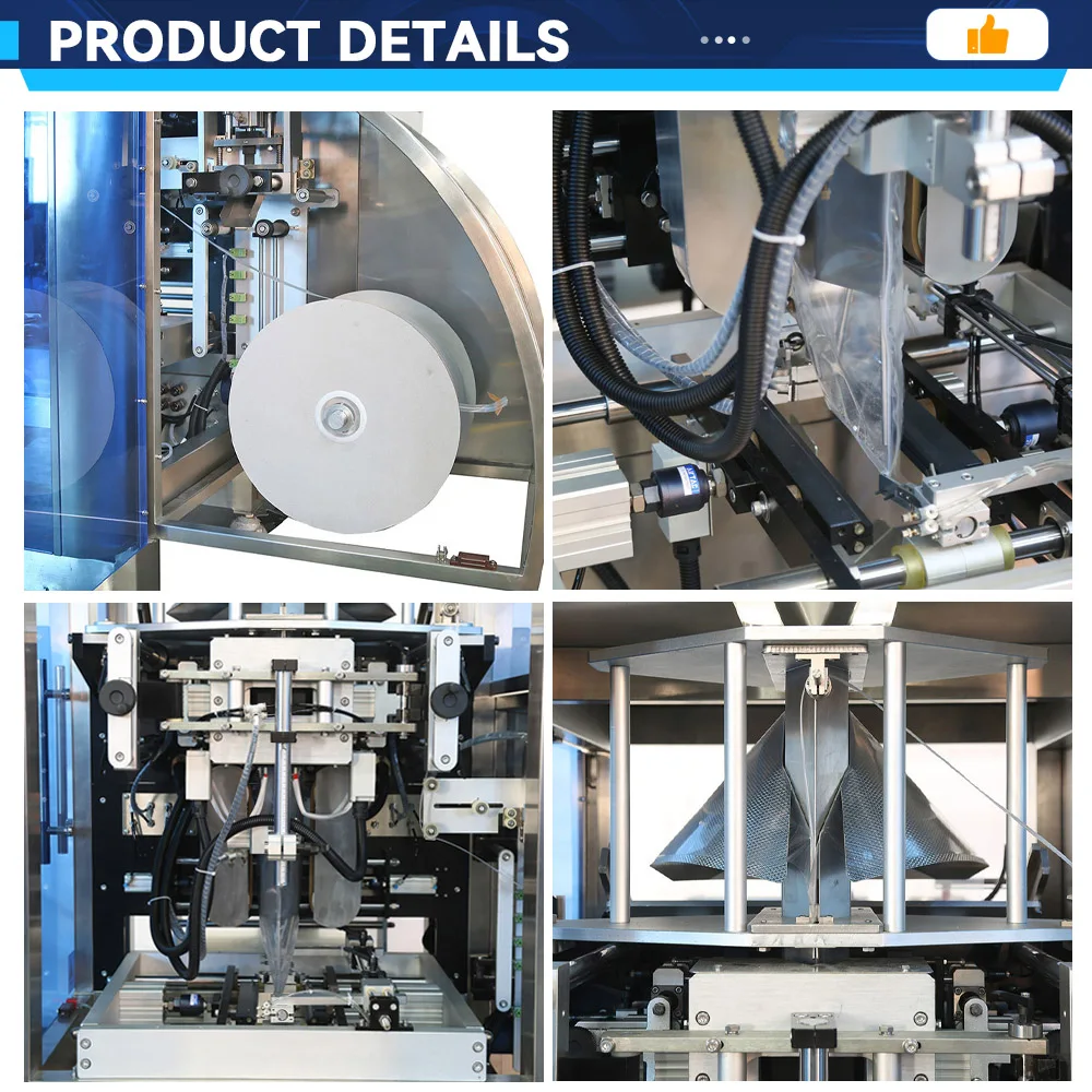 Zip-lock Vffs Vertical Automatic Food Powder Pouch Sealing Filling Packaging Stand up Zipper Premade Bag Doypack Packing Machine