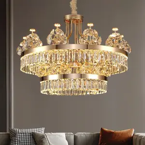JACKSUN New Luxury Creative Atmosphere Crystal Chandelier for Living Room Dining Room Bedroom Post-Modern Crystal Chandelier