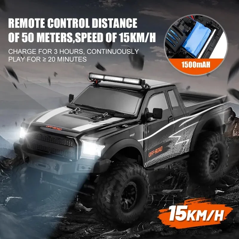 2.4G Powerful RC Car 1:10 Scale 4X4 Rock Crawler Buggy Truck RC Car Crawler With 4WD Car Toys for Kids and Adults