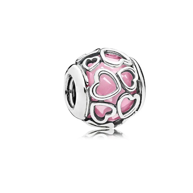 Bead Magnolia Fastening Button Pink series Bracelet Hanging beaded DIY accessories
