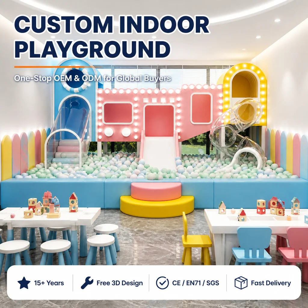 Commercial Grade Kids Indoor Naughty Castle Soft Play Equipment CE CPC Certified Ball Pool Slide Climbing for Church Play Area