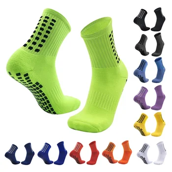 Anti-slip Elite Quality Football Basketball Grip Socks Custom Logo Sport Socks Mid Crew Breathable Soccer Socks