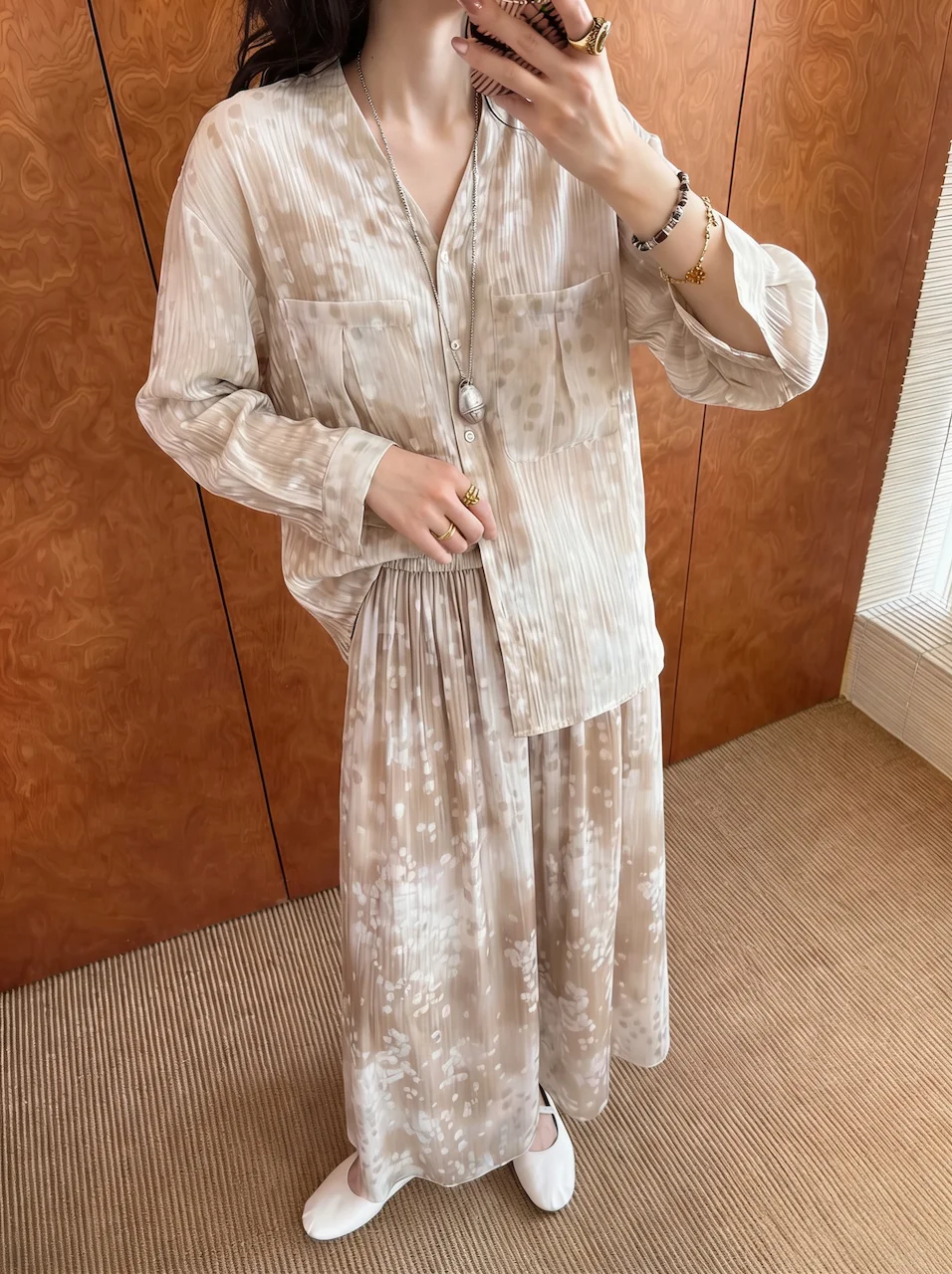 Exclusive Original Design Eco Friendly Woven Maxi Dress Elegant O Neck Pleats Ruffled Lace Details Breathable Spring Casual