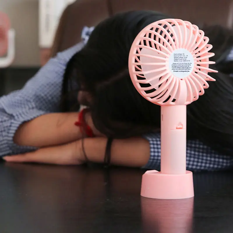 Customized logo and Color for  Mini Fan Handle Fan Customized logo for Summer