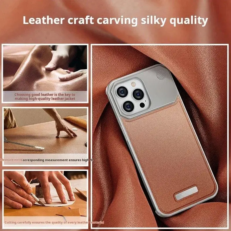 product metal frame aromatherapy phone case for iphone 17 pro max 16 pro max stainless steel bumper shockproof mobile phone cover-7