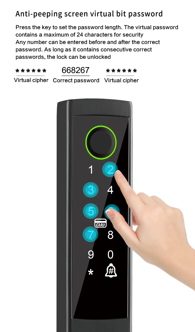 Glomarket Broken Bridge Smart Lock High-end Intelligence Zinc Alloy Tuya Wifi Fingerprint Waterproof Door Lock