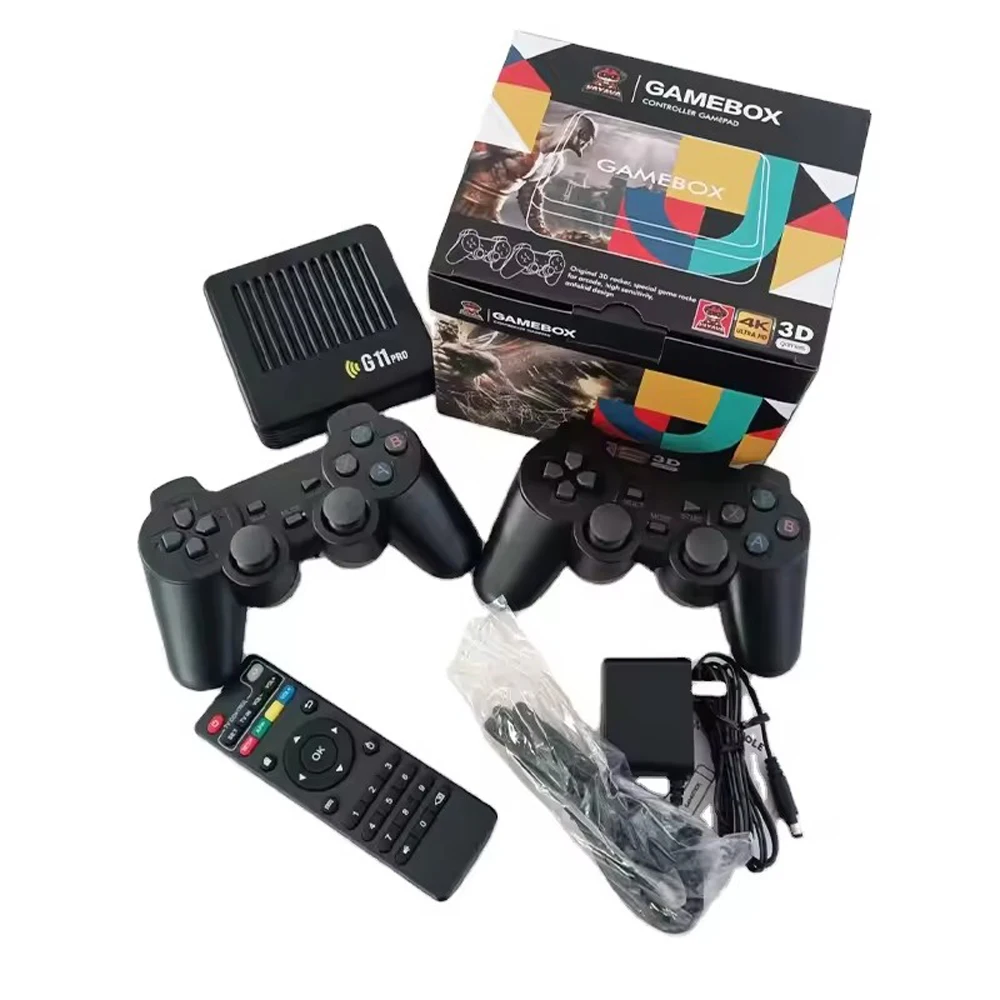 G11Pro Data Frog Y3 Lite Retro Video Console 20000 Games 4K Game Stick for  PS1 Wireless Controller TV Video Game Console