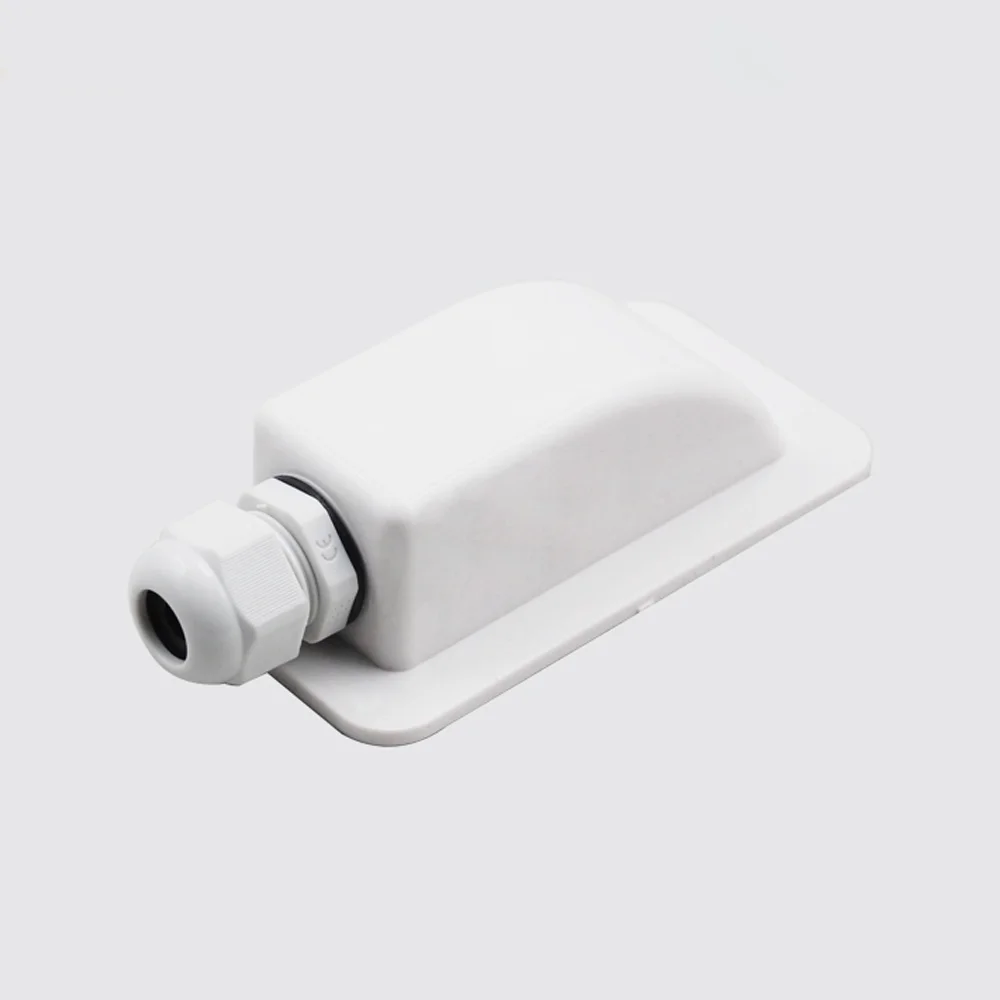 White All Cable UV Resistant ABS Single Waterproof Solar Rubber Cable Entry Boot for Caravan RV Boat Motorhome Yacht