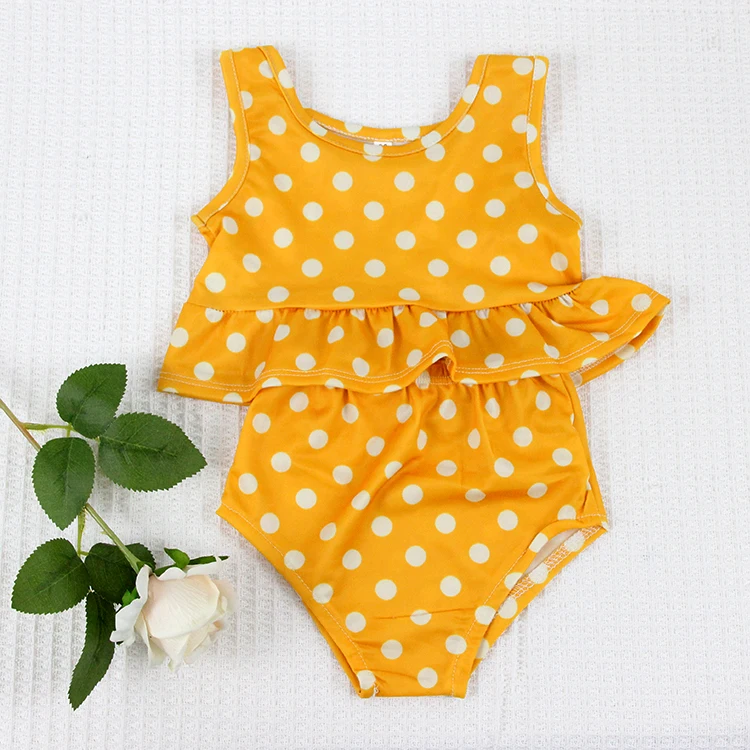 Famicheer Personalized Baby Yellow Swimsuit Bikini Girl Bathing Suit ...