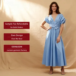 Design Long Dress Style Women 1 Piece Summer Dress Bettergirl New Temperament Elegant Style High Waist V-neck Collage Flower