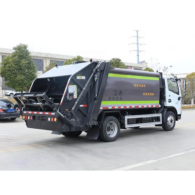 High Quality 8-cubic diesel Compression Garbage Truck  New Condition Manual Transmission