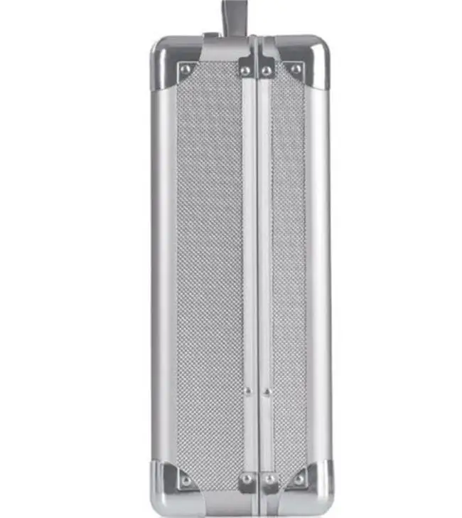 Silver aluminum mens briefcase metal aluminum hard case portable toolbox carrying case professional flight case